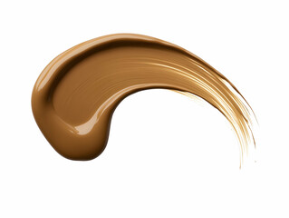 Makeup foundation swatch, cosmetic, beauty, smooth texture, studio shot, white background, product presentation