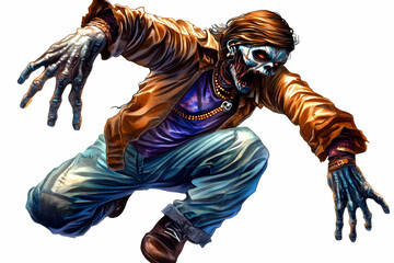 Fototapeta premium Zombie Illustration: Undead Jumper