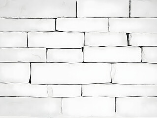 Fototapeta premium White Brick Wall Illustration