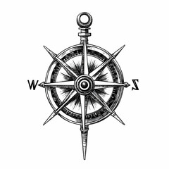 Vintage Compass Illustration