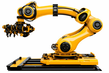 Fototapeta premium Industrial Robot Arm 3D Render