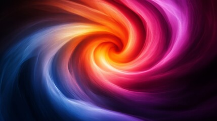 Colorful abstract swirl pattern, vibrant energy. Creative art and design concept