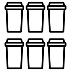 커피 테이크아웃 컵 아이콘