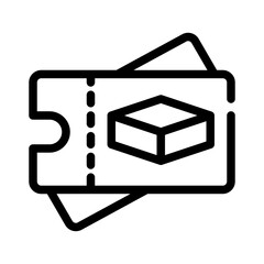 Animated voucher ticket with a dollar sign in center. Suitable for financial promotions, discount offers, sales, and lottery concepts on digital platforms.
