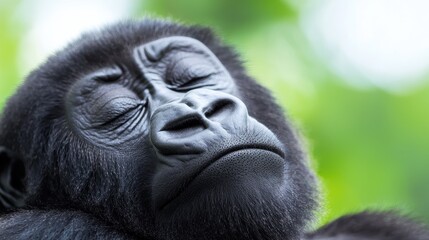 Obraz premium Gorilla Sleeping in Forest