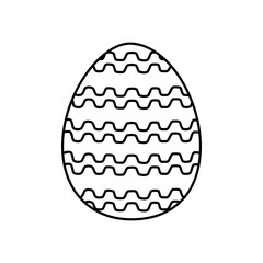 easter egg doodle outline