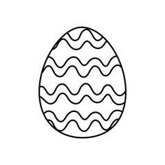 easter egg doodle outline