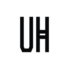UH monogram logo design letter text name symbol monochrome logotype alphabet character simple logo