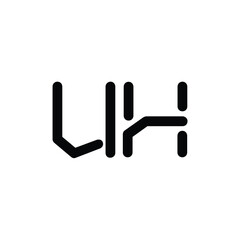 UH monogram logo design letter text name symbol monochrome logotype alphabet character simple logo