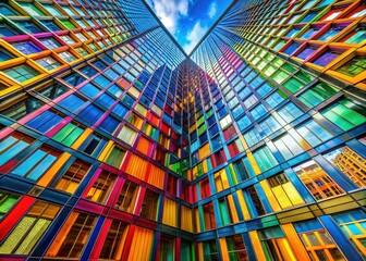 Abstract Architectural Background: Long Exposure of Modern Building Walls & Windows