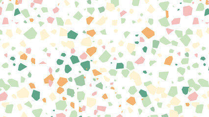 レトロカラーのテラゾー柄シームレスパターン
Terrazzo seamless pattern in retro colors