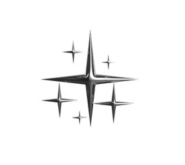 Obraz premium A chromatic-style star defined by its metallic clarity, reflecting the elegance of modern sophistication.