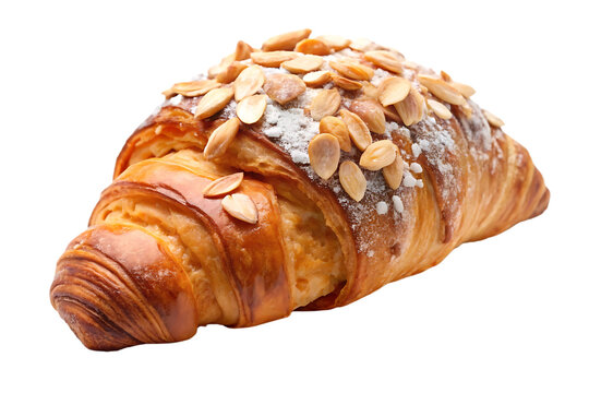 almond croissant image isolated on transparent
