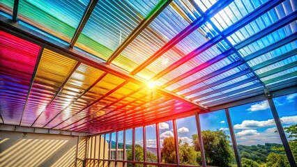 Long Exposure Daylight Through Corrugated Polycarbonate Plastic Partition