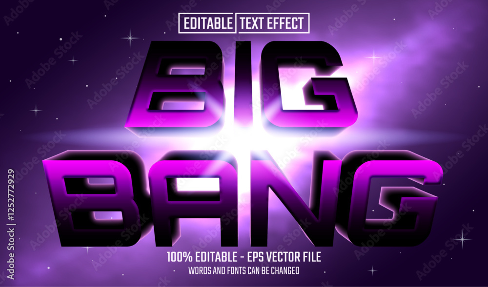 Canvas Prints big bang editable text effect