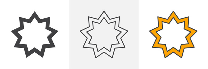 Bahai icons pack for website designs