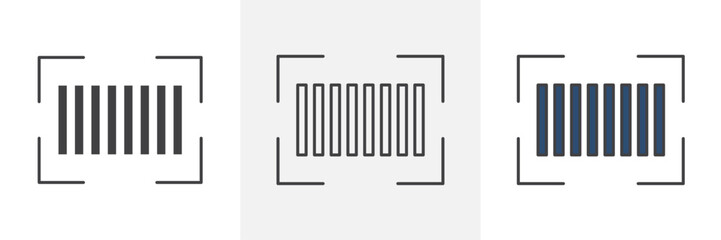 Barcode read icons pack for website designs