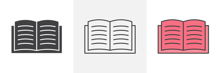 Book icons pack for website designs