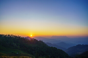 Beautiful landscape and destination of Chiangmai: Doi Luang Chiangdao viewpoint at Hadubi village, Chiangmai, Thailand.
