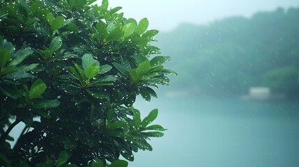 Preserving the Lush Verdant Tree with Nourishing Water Droplets
