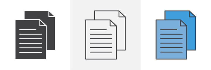 Duplicate icons pack for website designs