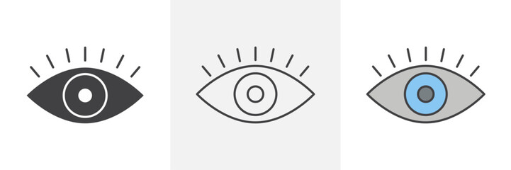 Eye icons pack for website designs