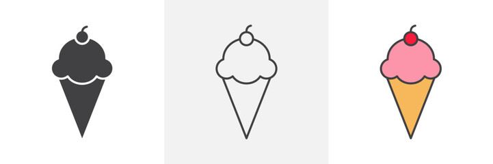 Ice cream icons pack for website designs
