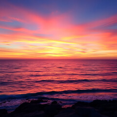 Obraz premium sunset over the sea