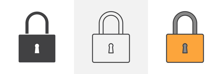 Lock icons pack for website designs