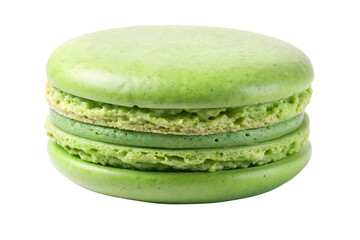 green macaroon image isolated on transparent