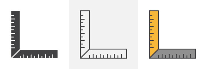 Ruler combined icons pack for website designs