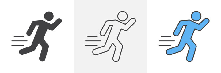 Running icons pack for website designs