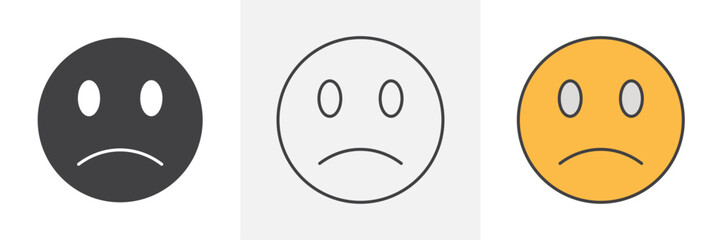 Sad icons pack for website designs