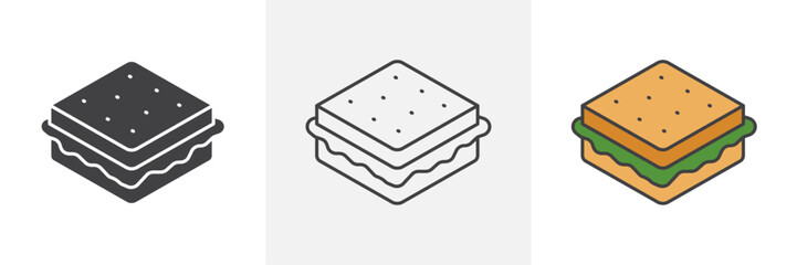 Sandwich icons pack for website designs