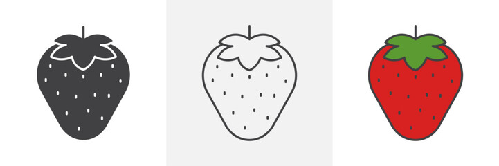 Strawberry icons pack for website designs