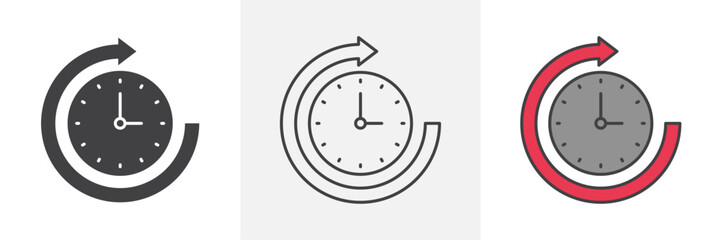 Time forward icons pack for website designs