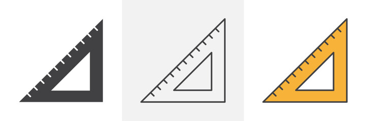 Triangle Ruler icons pack for website designs