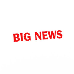 Fototapeta premium Big News text stamp red rubber stamp on white background. Generative AI