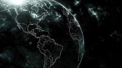 Global Communication Technology Connection Revolutionizing the Modern World Earth Viewpoint Digital Art Environment