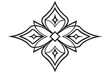 black and white floral ornament