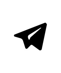 Telegram social media illustration in black on a white background
