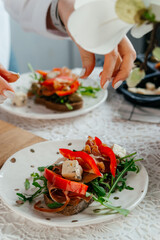 cooking healthy food for a breakfast 