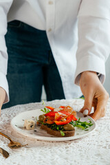 cooking healthy food for a breakfast 