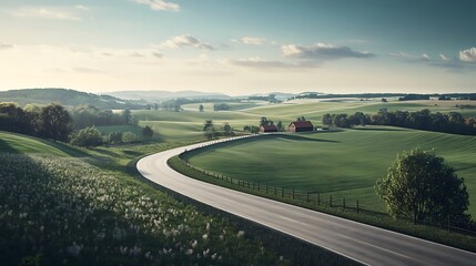 mountain meadows alive with wildflowers under clear, brilliant blue skies image