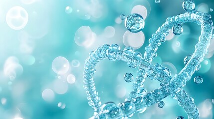 Aqua DNA Helix: Science & Healthcare Background - Abstract backgrounds