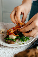 cooking healthy food for a breakfast 
