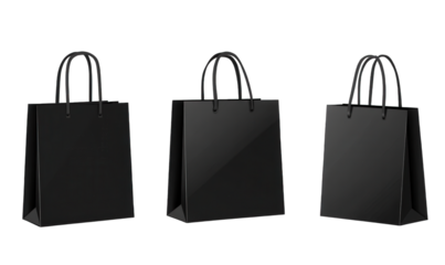 Paper tote bag with white background