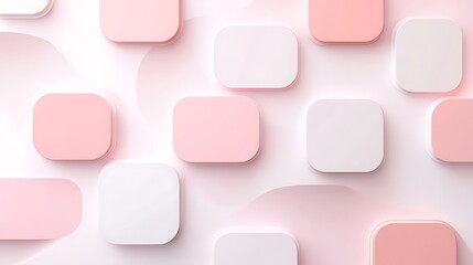 Abstract Pink and White Square Pattern Design