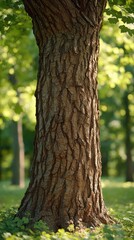 Obraz premium Close Up Of Pixelated Tree Trunk In Sunlight
