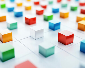 Obraz premium Vibrant Floating Options in Digital Voting